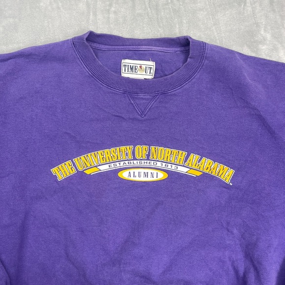 Vtg University of North Alabama Alumni Sweatshirt Mens Large Purple Long Sleeve - Picture 6 of 6